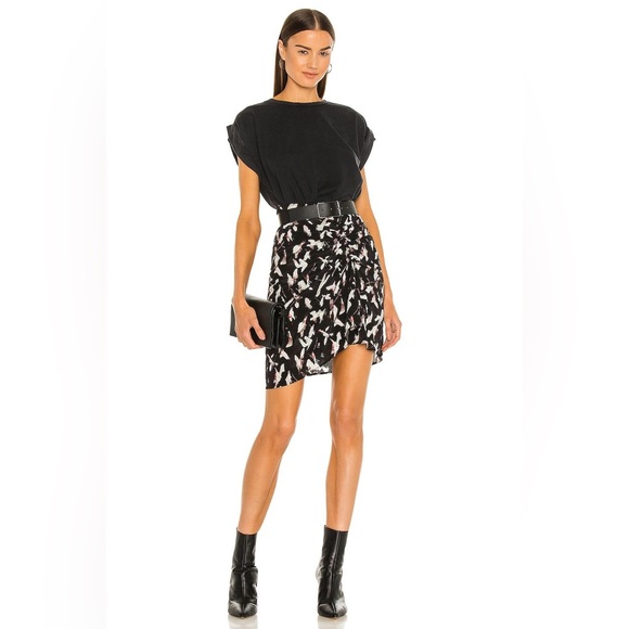 NWT Iro Ciara Ruched Abstract Printed Skirt,Specials : American Fashion Style Bags On Sale